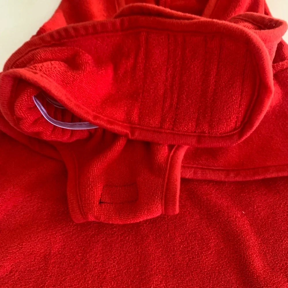 Frisco Red Colorful Macaw Terrycloth Bathrobe For Dog or Cat Medium NWT